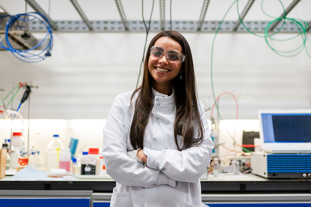 A photo of an engineer who is a women